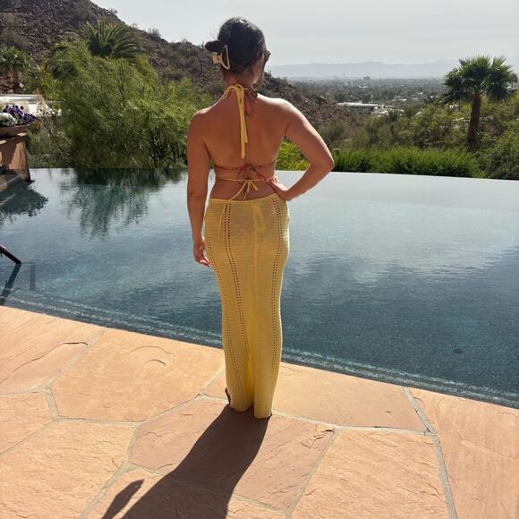 NWT Jonathan Simkhai Crocheted Maxi Dress Size 4 - Picture 2 of 10